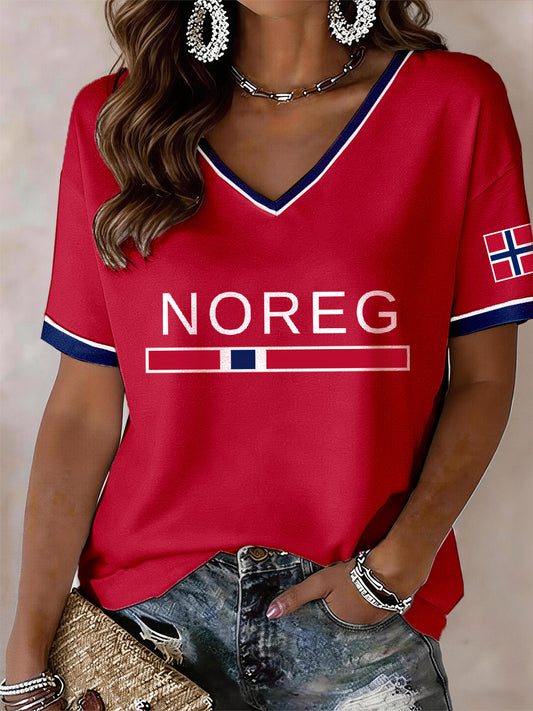Women's V-neck jumper from Norway