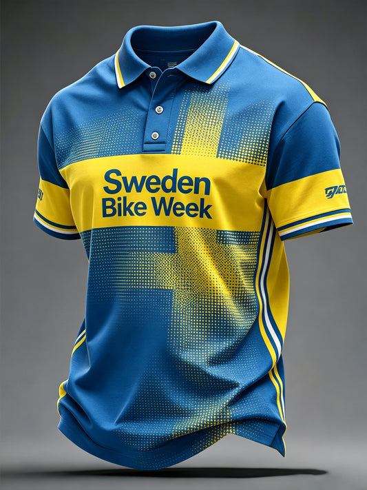 Men's Cycling Week in Sweden Print Casual Top
