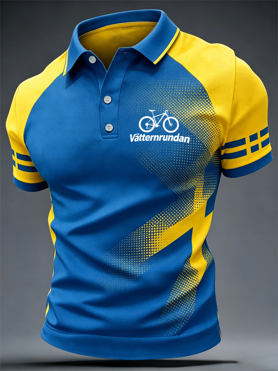 Men's Cycling Week in Sweden Print Casual Top