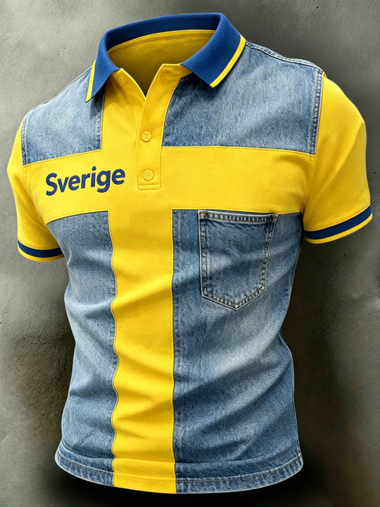 Men's sweater with art print from a Swedish football match – cheering section