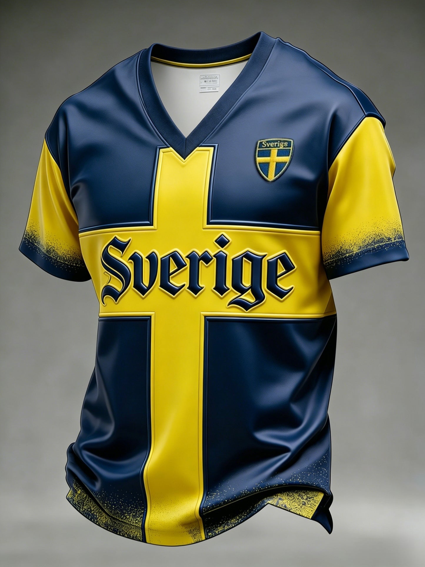 Men's Retro Sweden 2026 Football V-neck Short Sleeve T-shirt