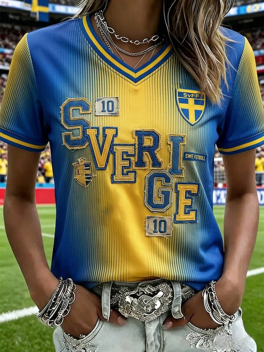 Women's printed sweatshirts: Swedish football fan 2026