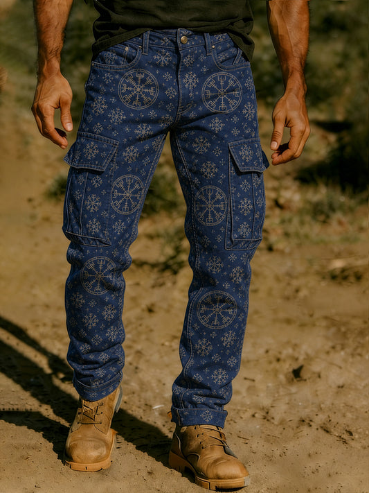 Men's trousers with an artistic print that celebrates the Swedish National Day