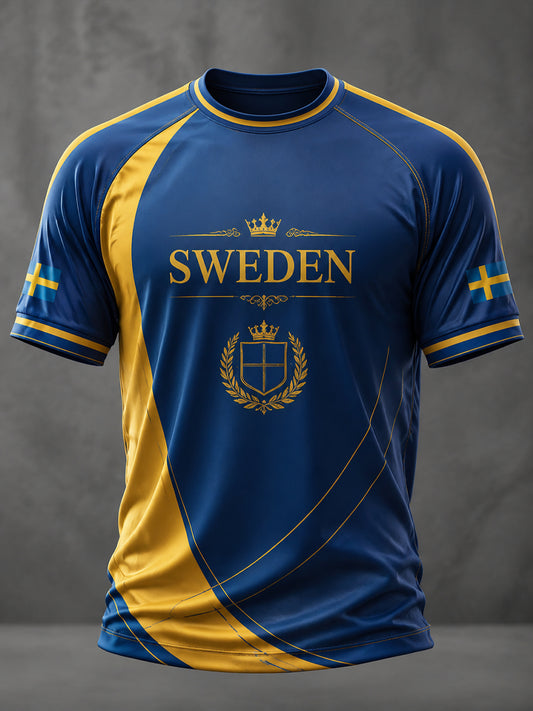 Herrligan svensk fotboll tryckt ledig kortärmad t-shirt