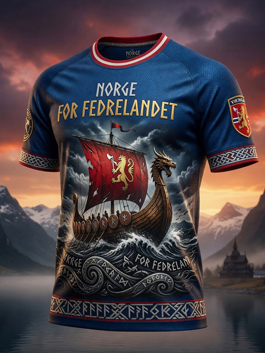 Retro Norge 2026 «Fremover» Uformelt T-skjorte