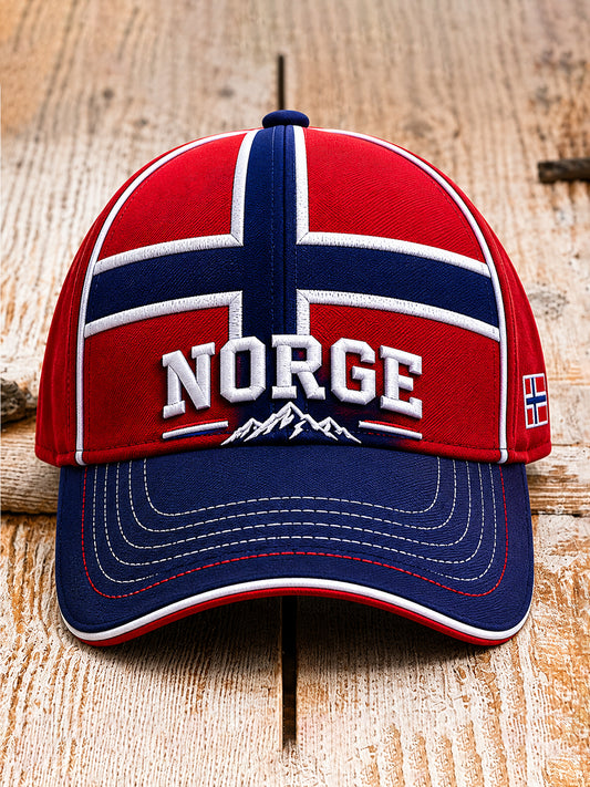 Unisex-norgeslue for fotballfans med kunstnerisk trykk
