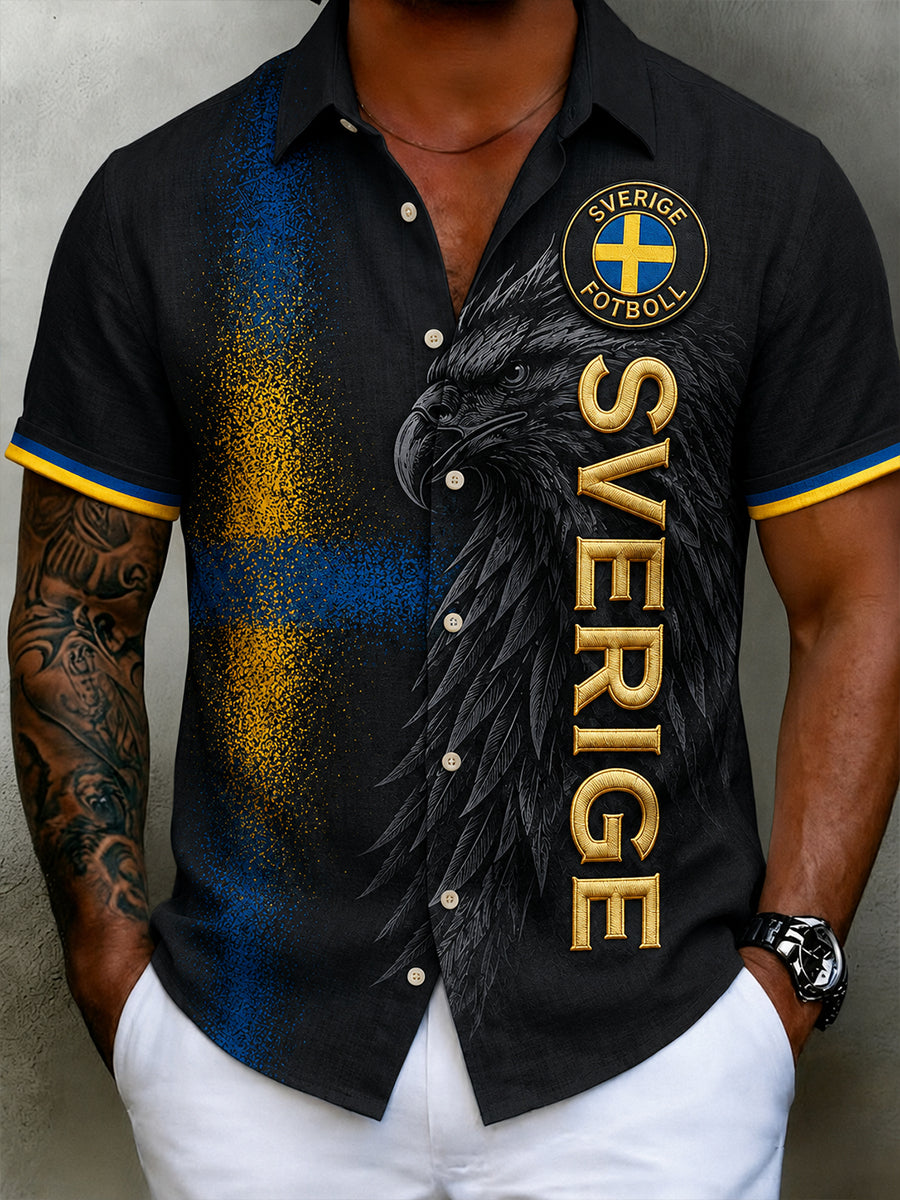 Retro svensk fotbollsfan konsttryck avslappnad bomull-linnekjol