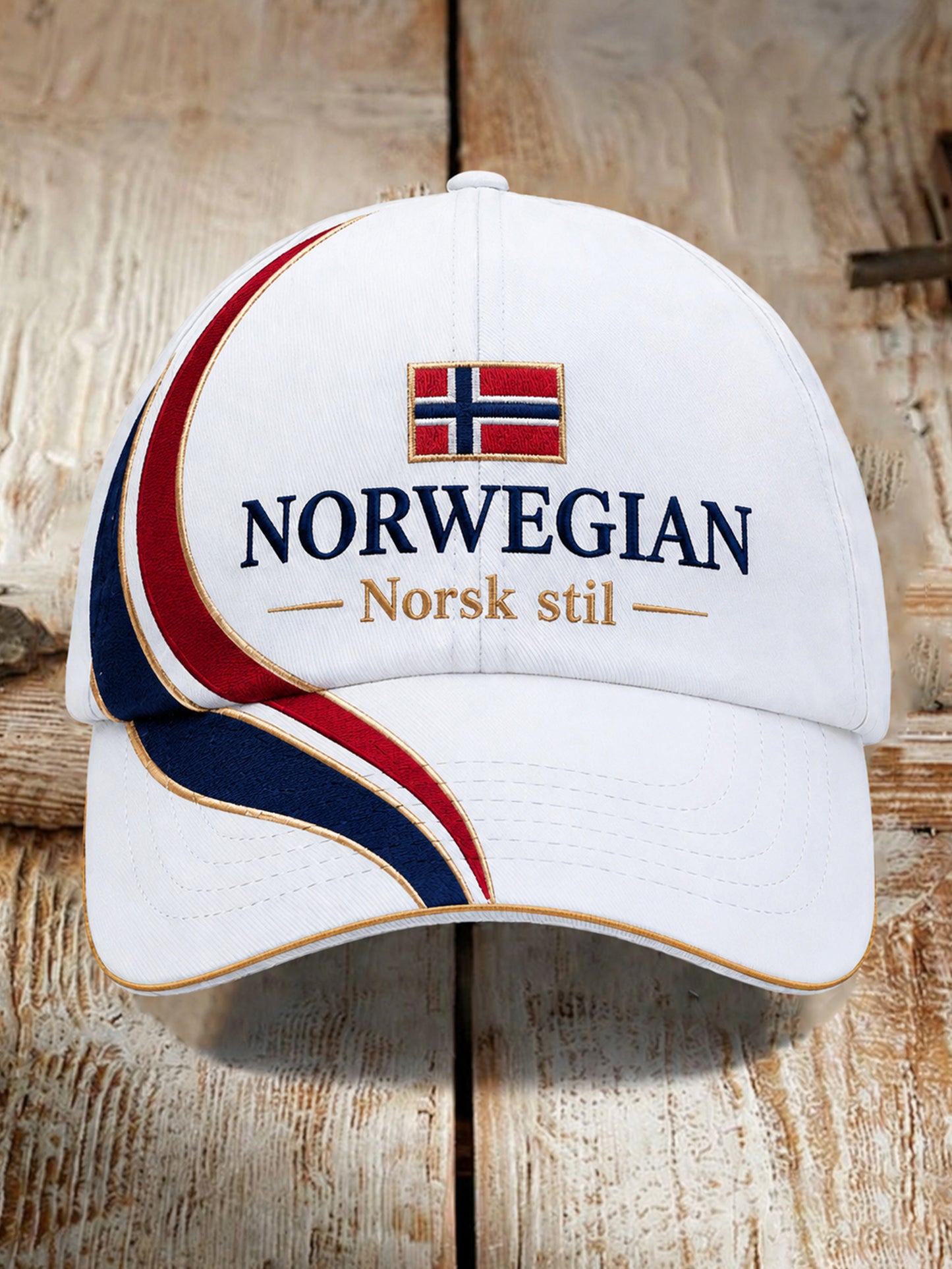 Unisex-norgeslue til fotballkamp med kunstnerisk trykk