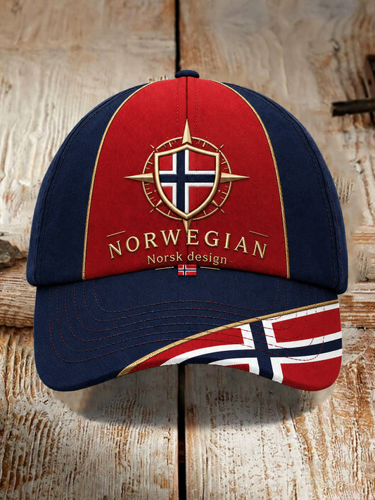 Unisex-norgeslue til fotballkamp med kunstnerisk trykk