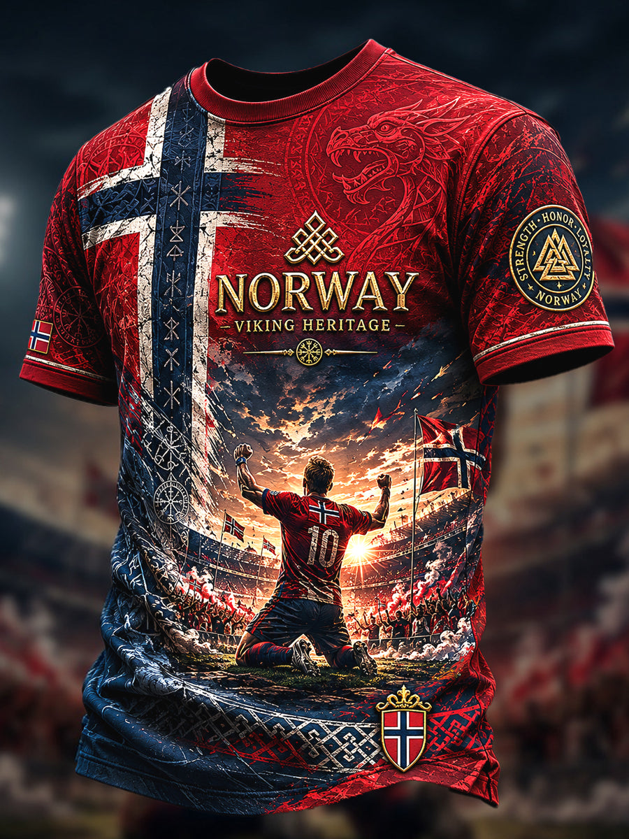 Retro norsk fotballfan hverdags-T-skjorte