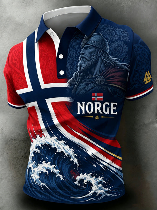 Menns Matchende Stil: Norsk Fotballfanskultur & Heiar-Art-Print-Polo