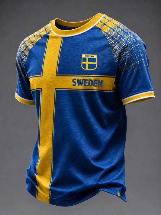 Herrligan svensk fotboll tryckt ledig kortärmad t-shirt