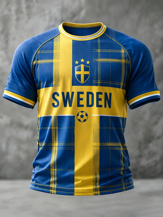 Herrligan svensk fotboll tryckt ledig kortärmad t-shirt