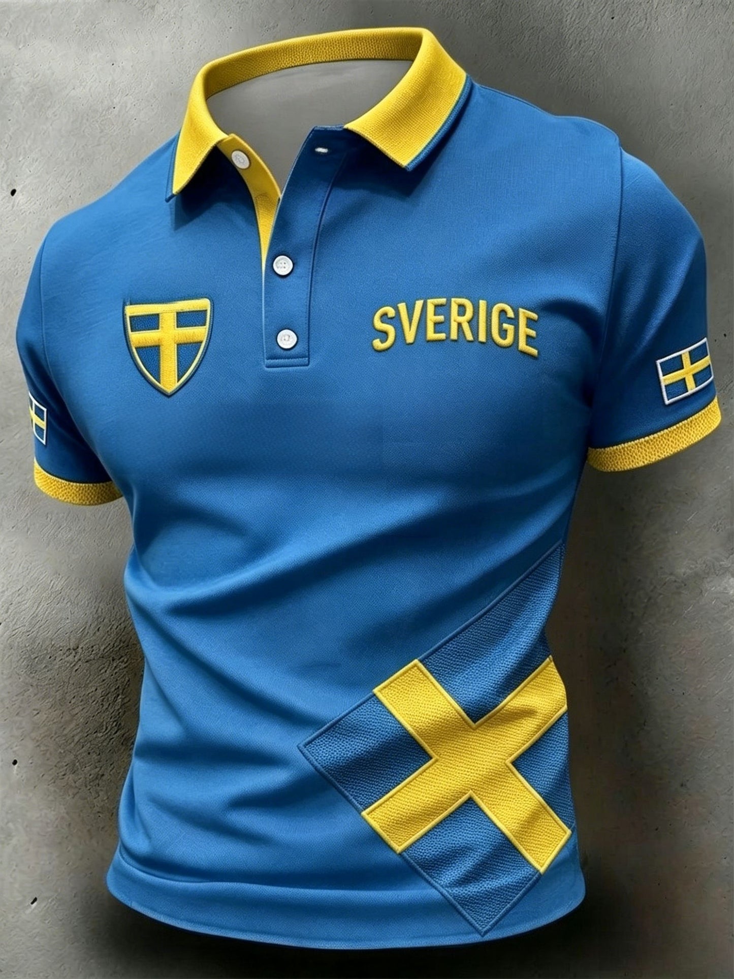 Retro 2026 fotbollstema-polkagris i svensk stil