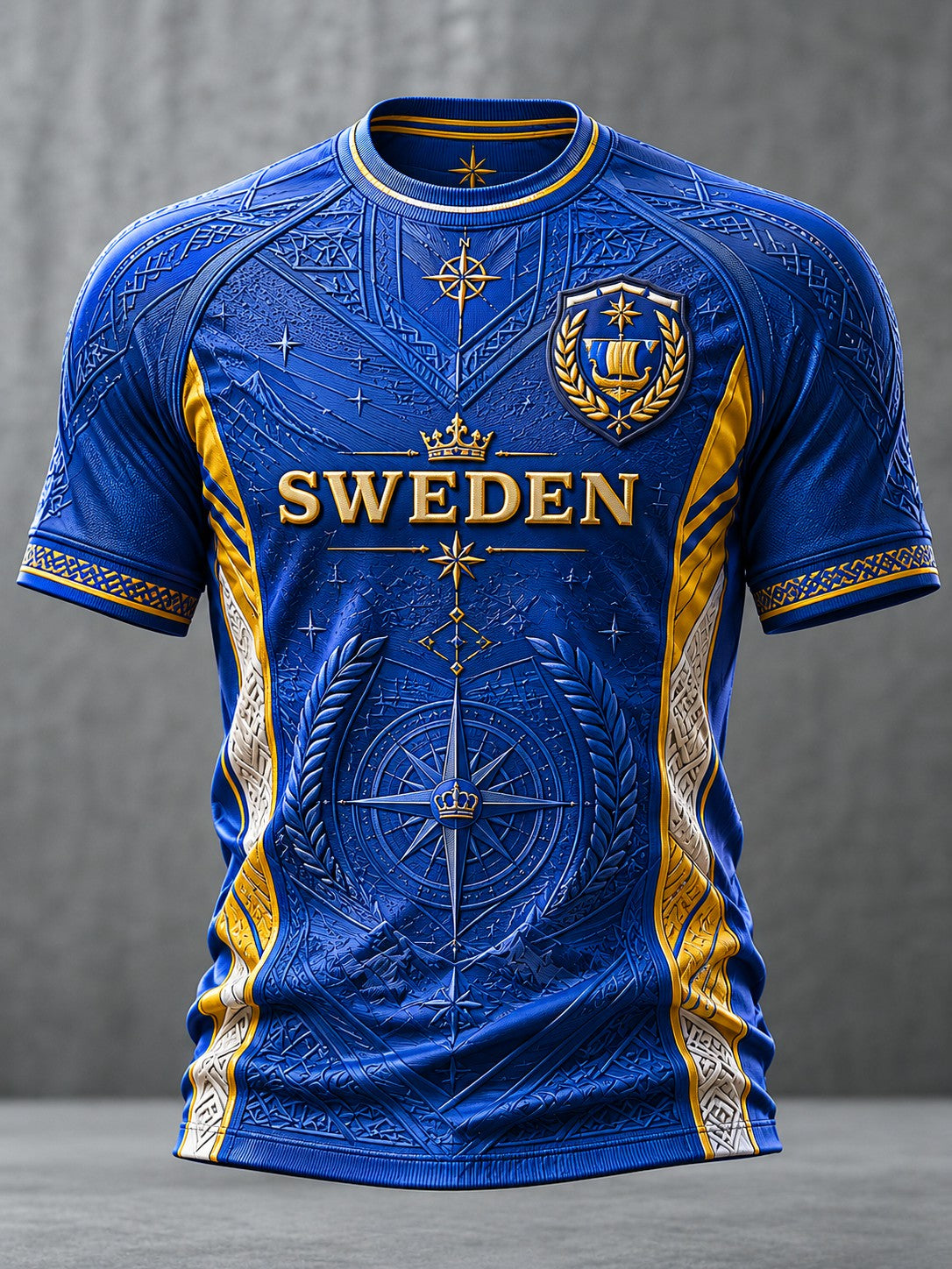 Herrtröja i fotbollsmönster från Sverige