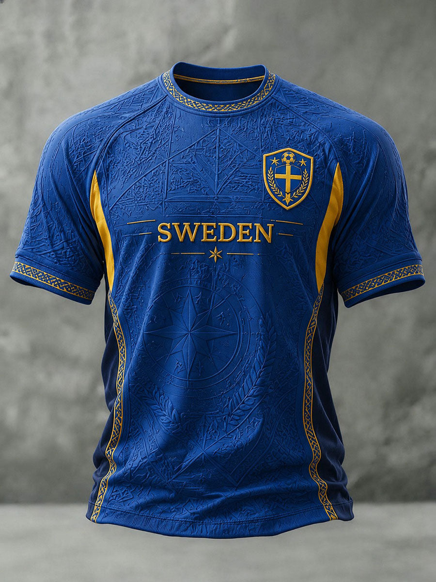 Herrtröja i fotbollsmönster från Sverige