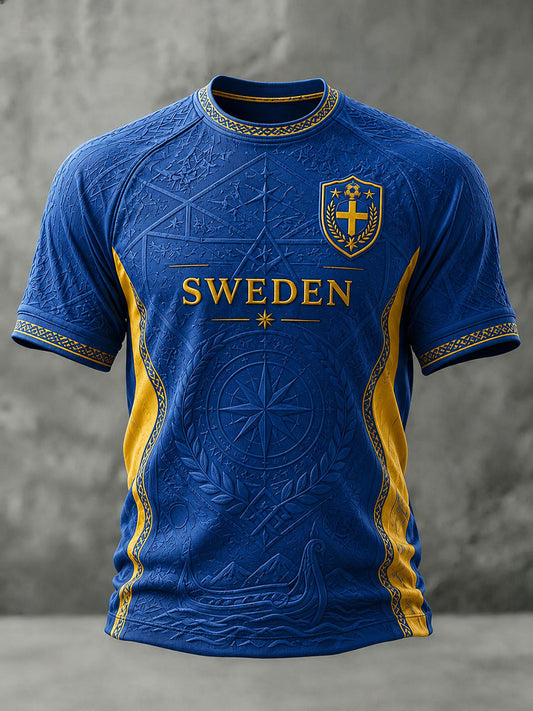 Herrtröja i fotbollsmönster från Sverige