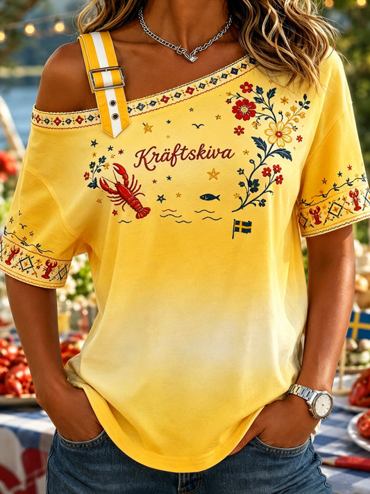 Damer Svensk Hummerfestival Minneskonsttryck Topp