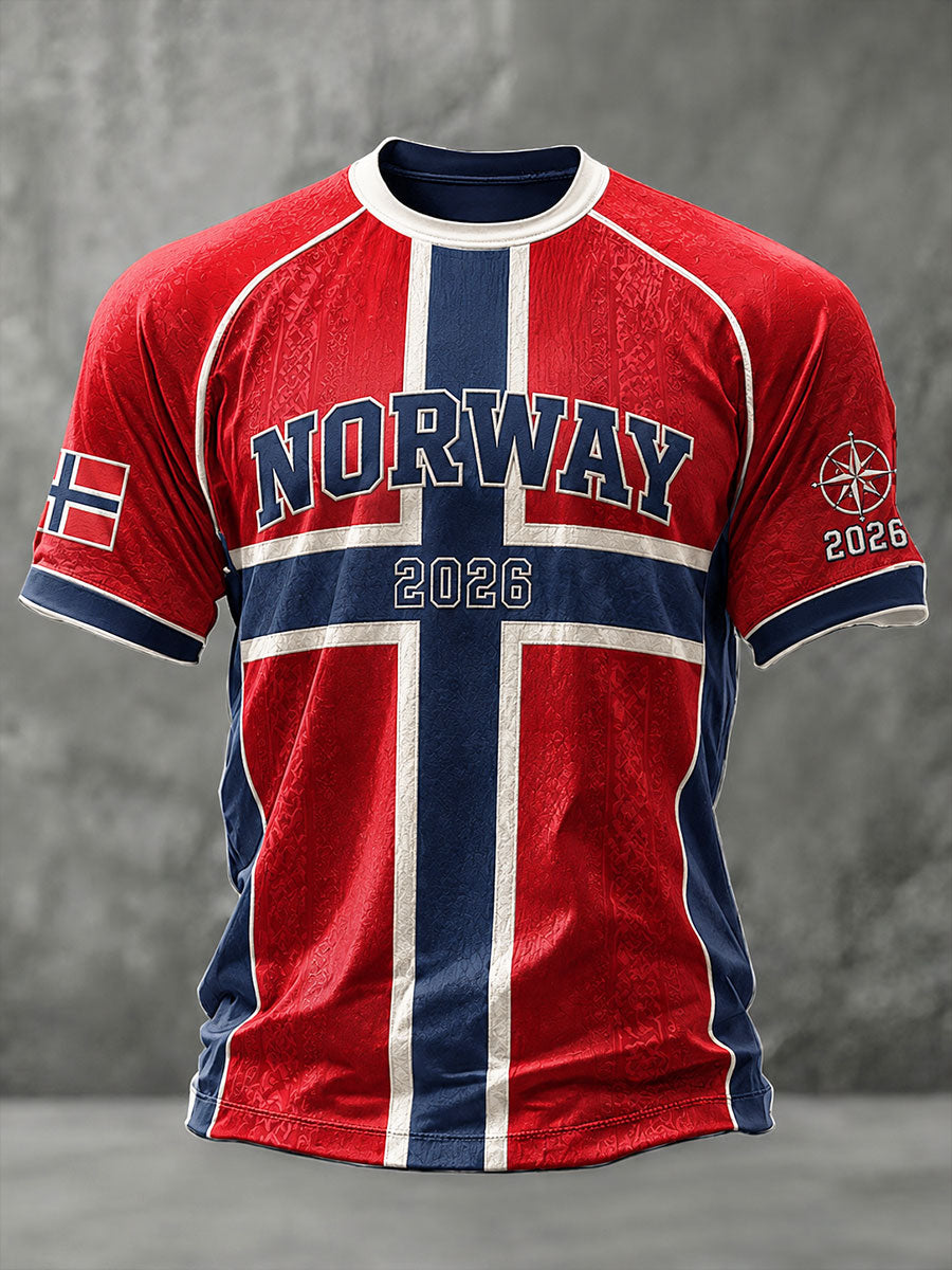 Herrlig Norge Fotball Fritids Sportstil Unisex T-skjorte