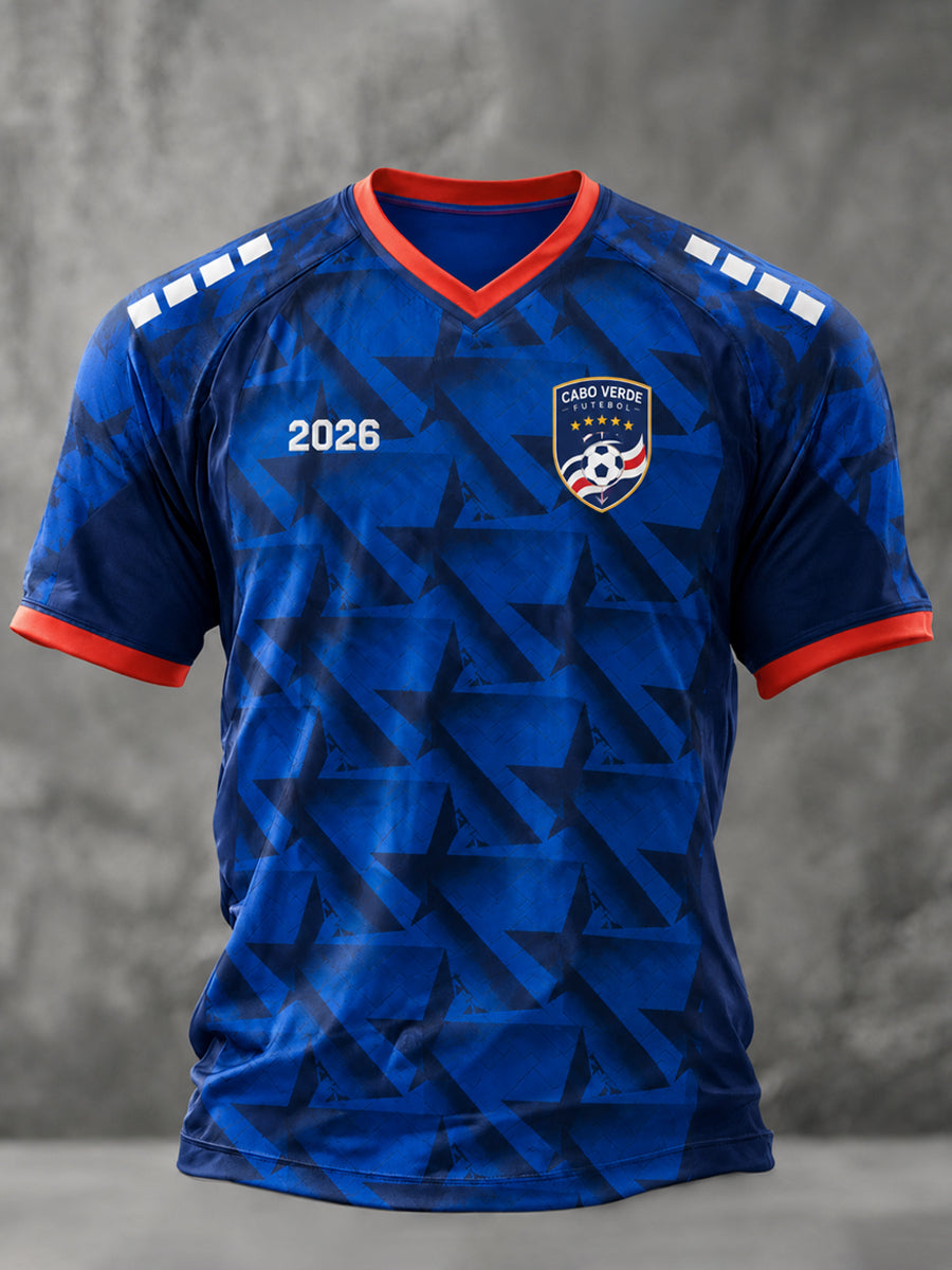 Mäns gåva för fotbollsfans Skriv ut Casual V-Neck Tee