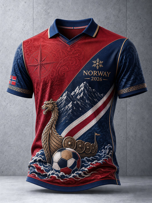 Herrers 2026 Norge klassisk hverdagsfotballtrøye