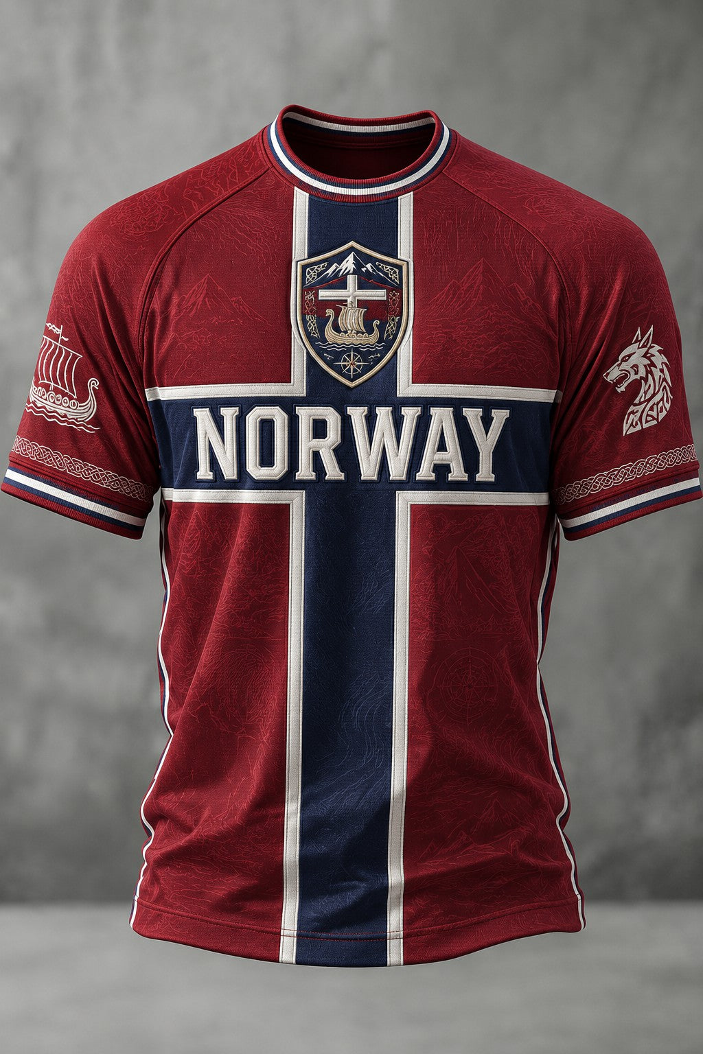Menns Norge Fotball T-skjorte med trykk
