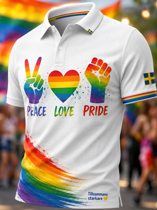 Konsttryckspolo för Herrarnas Stockholms Pride-vecka