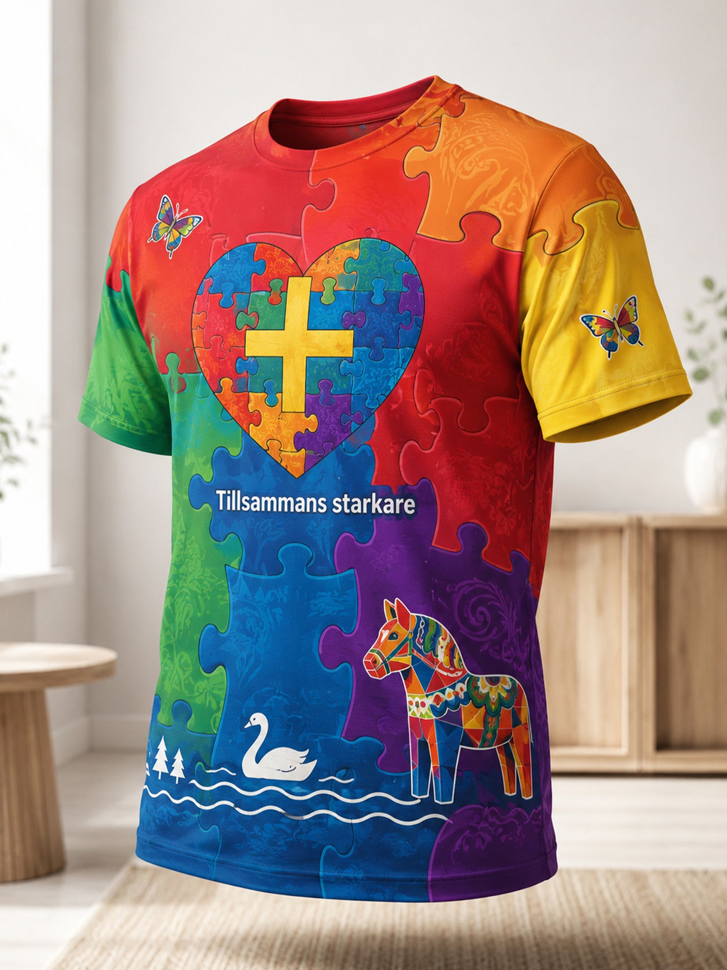 Konsttryck T-shirt för Herrarnas Stockholm Pride Week