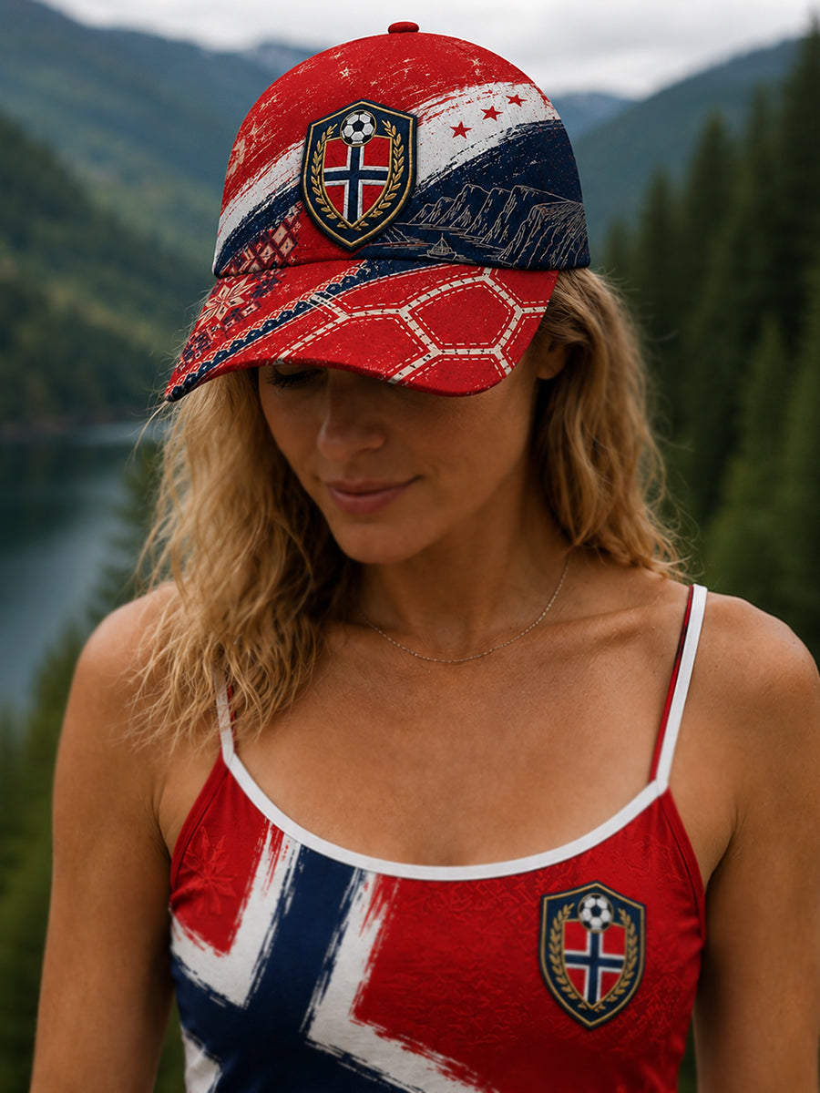 Unisex Heia Norge fotballfan grafisk feriekasket