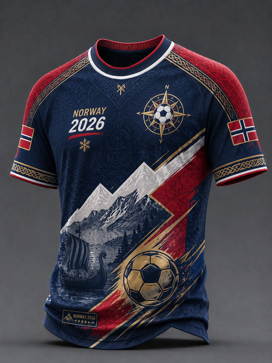 2026 Norge Fotballfan Fritids-T-skjorte