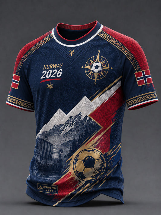 2026 Norge Fotballfan Fritids-T-skjorte