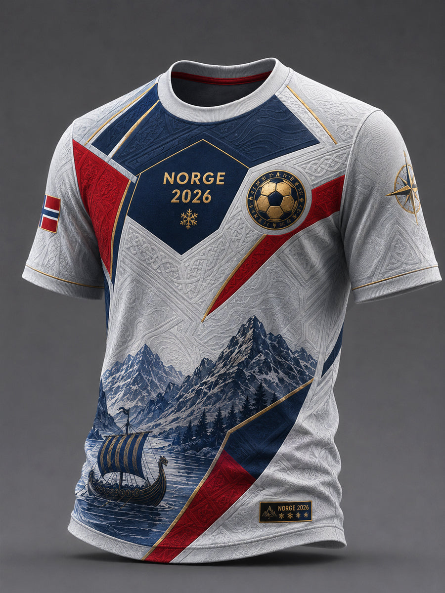 2026 Norge Fotball Klassisk Fritids-T-skjorte