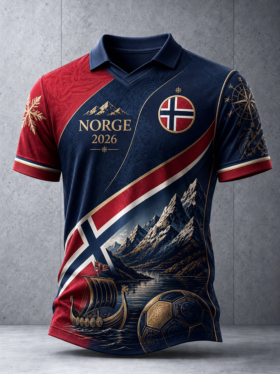 Retro 2026 norsk fotball klassisk sports-T-skjorte