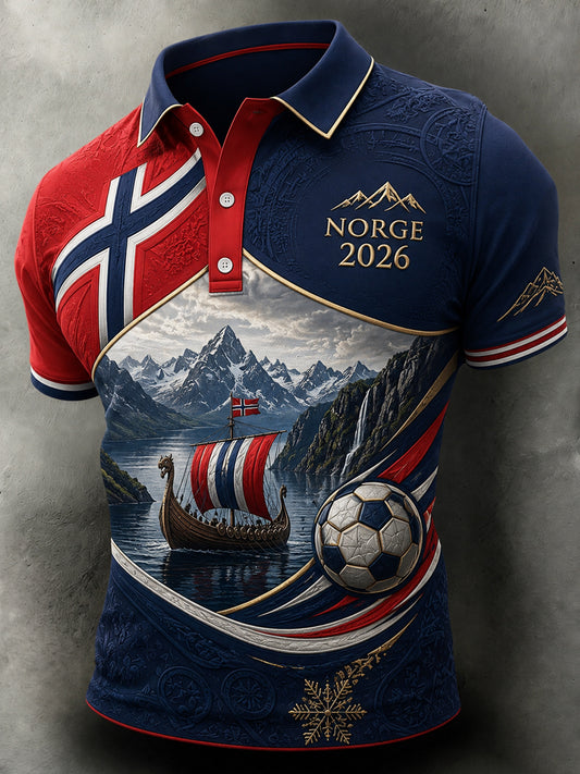 2026 Norge Fotball Klassisk Poloskjorte