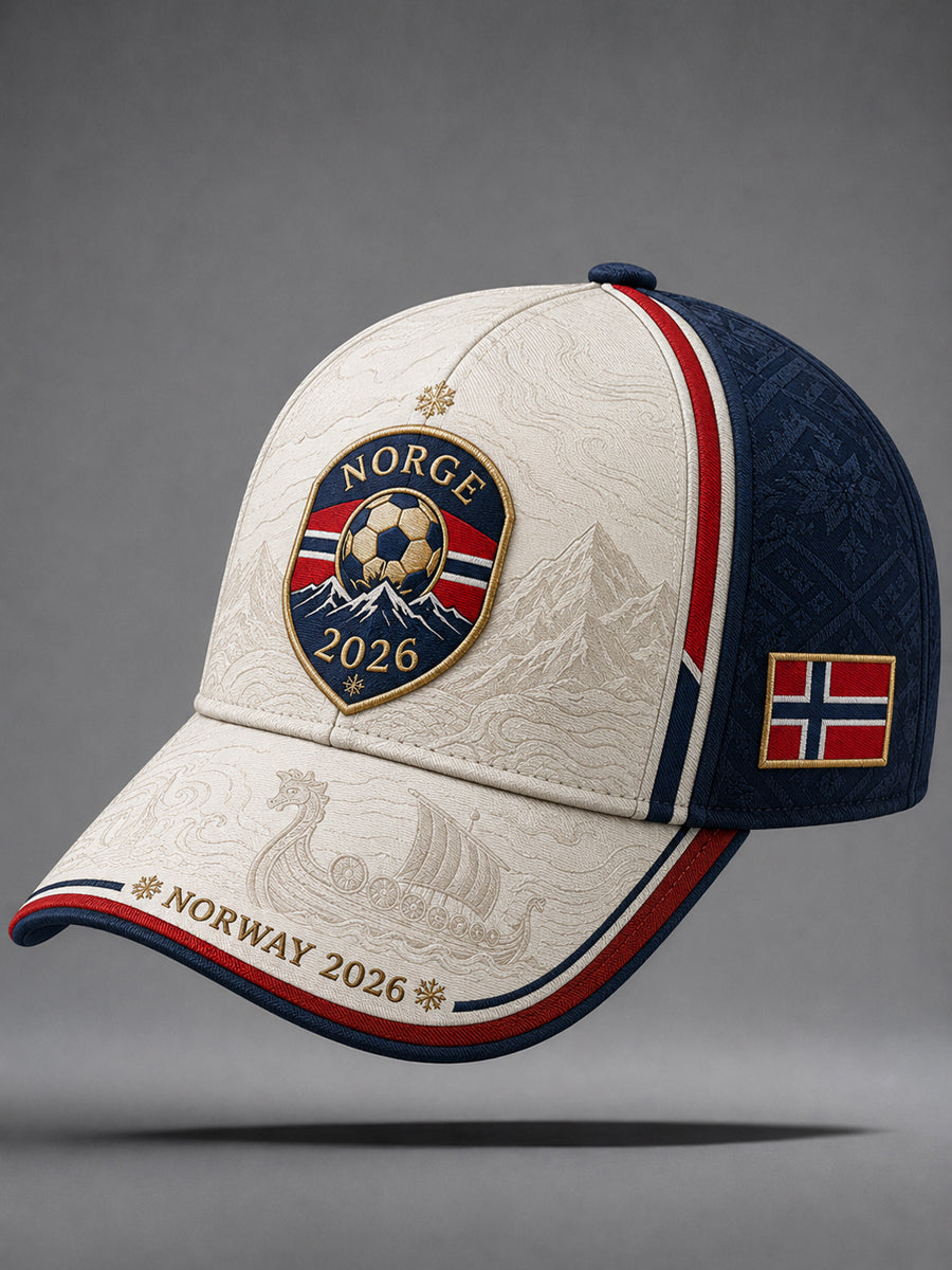 Unisex 2026 Norge Fotball Fritidsbaseballcap