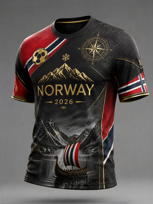 2026 Norge Fotball Minnet-skjorte Fritids-T-skjorte