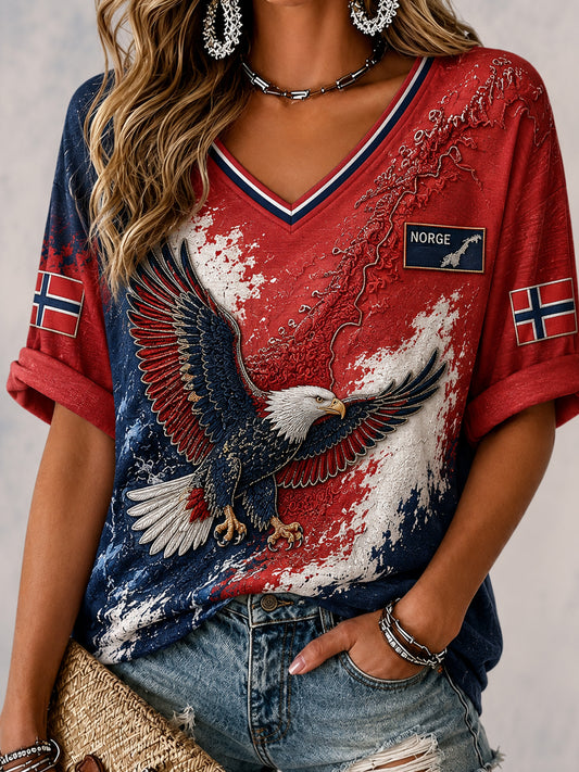 Retro norsk dyrekunsttrykk avslappet topp