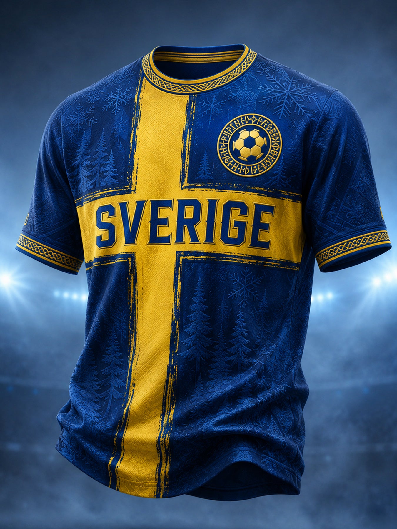 Retro svensk fotbollstavla, avslappnad t-shirt