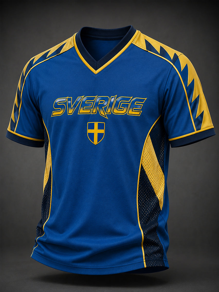Herr-T-shirt med V-ringning från Sweden