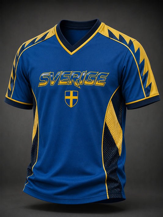 Herr-T-shirt med V-ringning från Sweden