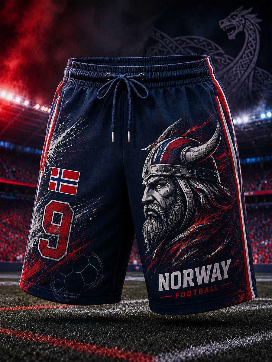 Herre-Viking-fotballprint-shorts