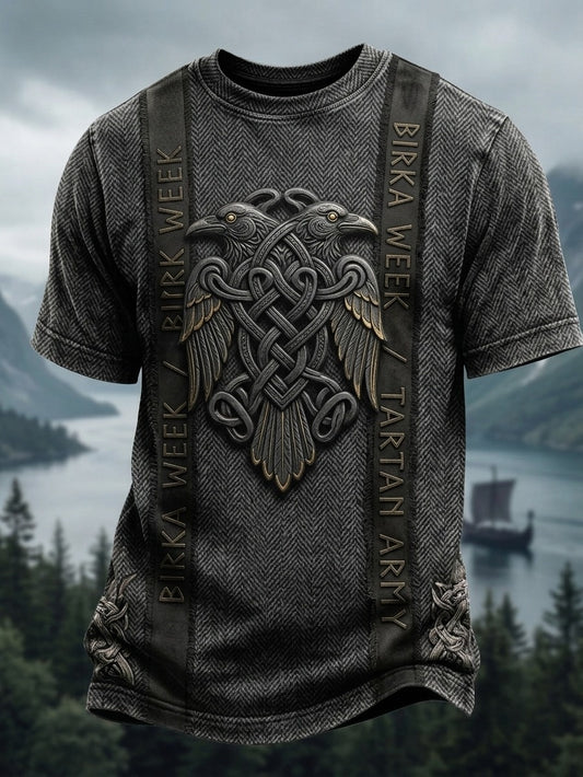 Mansvintage svensk Birka Vikingaveckor T-shirt med korta ärmarna
