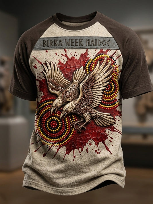 Mansvintage svensk Birka Vikingaveckor T-shirt med korta ärmarna