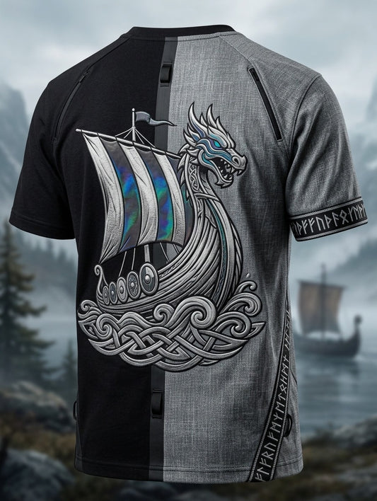 Mansvintage svensk Birka Vikingaveckor T-shirt med korta ärmarna