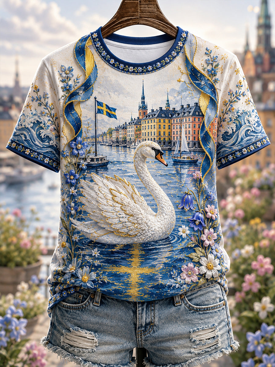 Dammens Sverige Djur T-shirt med korta ärmar