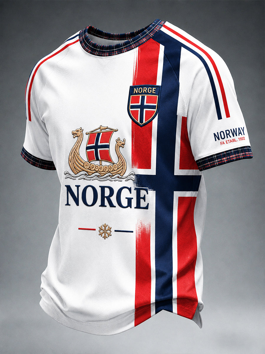 Retro nordisk vikingstil grafisk hverdags-T-skjorte