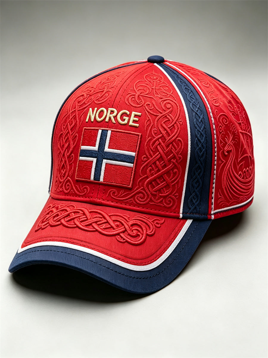 Unisex Norge vikingskip keltisk knute flagg fargelapp trykk caps