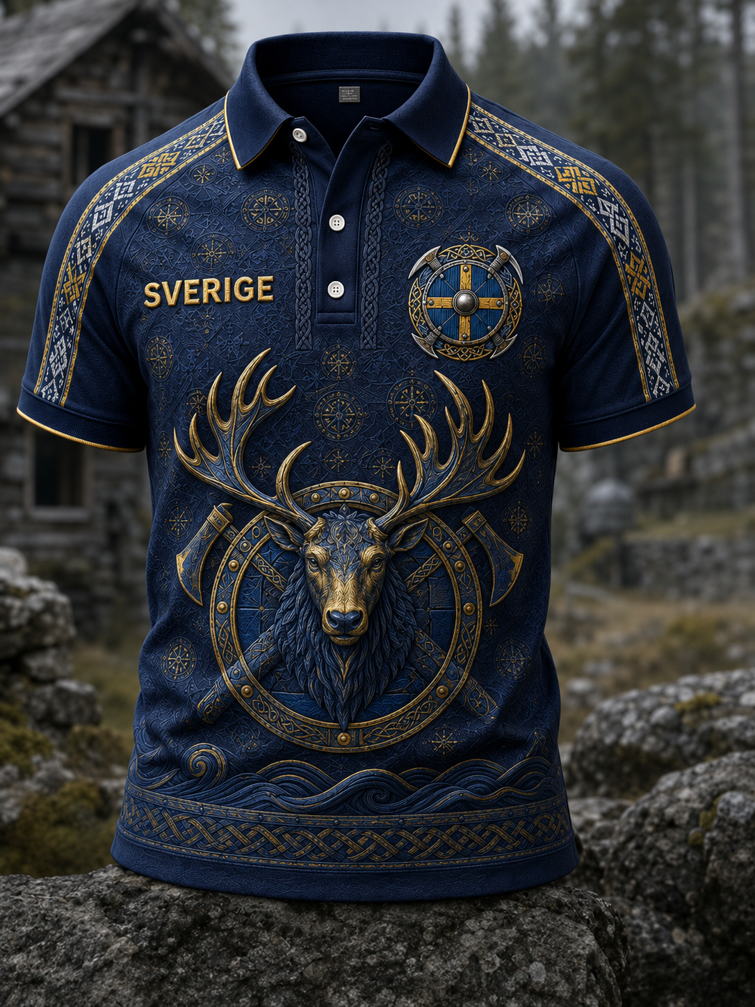 Herrens svenska vikingar Polo tröj