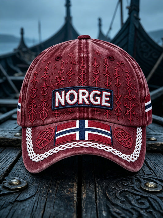 Retro norsk vikingmønster trykt unisex-lue