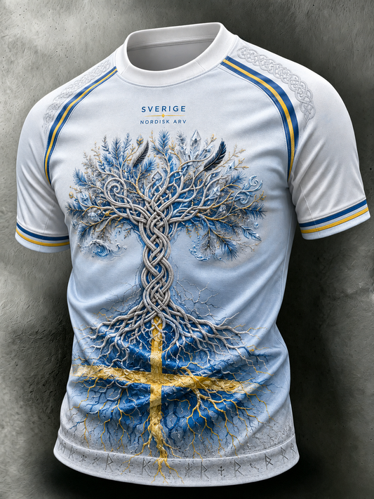 Herrens svenska vikingar Kort ärm T-shirt